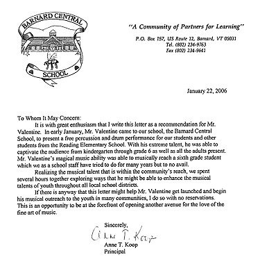 Anne Koop Letter